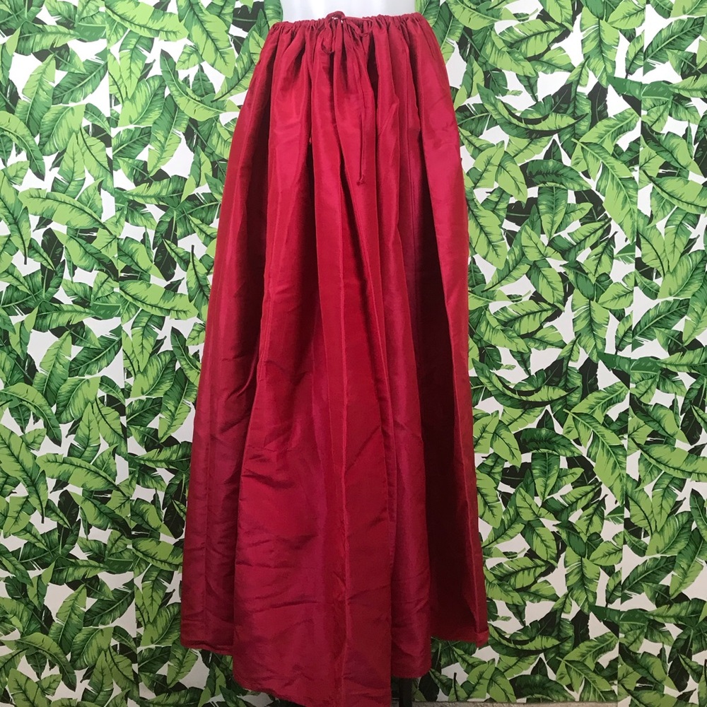 Calypso St. Barth Red Adjustable Waist Maxi Skirt